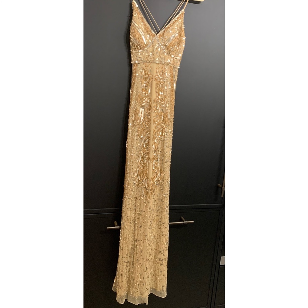 Beautiful gold beaded gown!